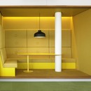 Swedbank’s visual identity in interiors designed by Tengbom
