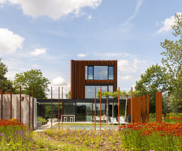 DMOA Architecten designed the Corten House in Antwerp, Belgium
