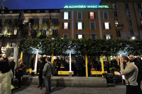 Optical illusions and 3D video-mapping of Alcantara Magic Hotel
