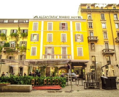 Optical illusions and 3D video-mapping of Alcantara Magic Hotel
