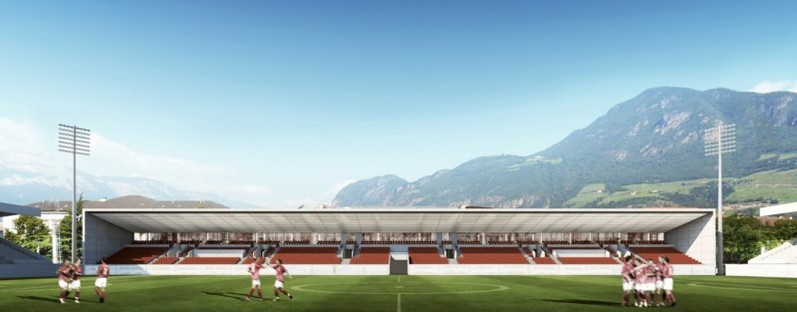 gmp expansion of Druso stadium in Bolzano
