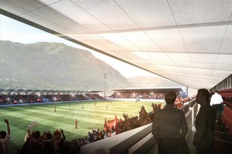gmp expansion of Druso stadium in Bolzano
