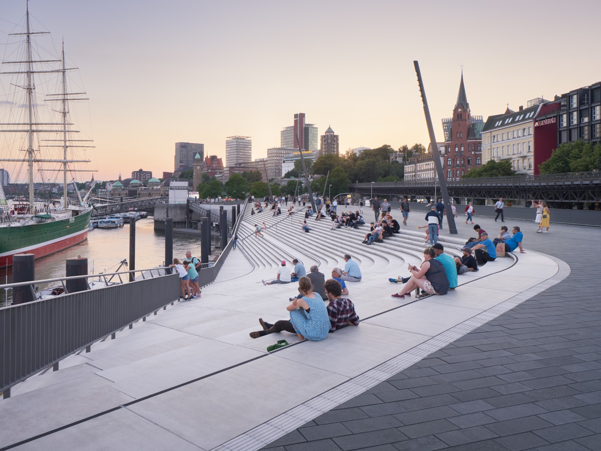 Zaha Hadid Architects Niederhafen River Promenade Hamburg Floornature