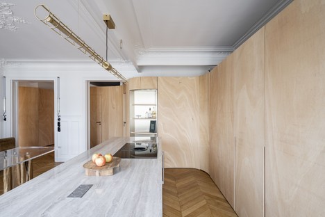 Toledano + architects Wood Ribbon interior design in Paris
