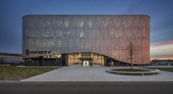 IttenBrechbühl Architects designs Scott Sports headquarters in Givisiez, Switzerland
