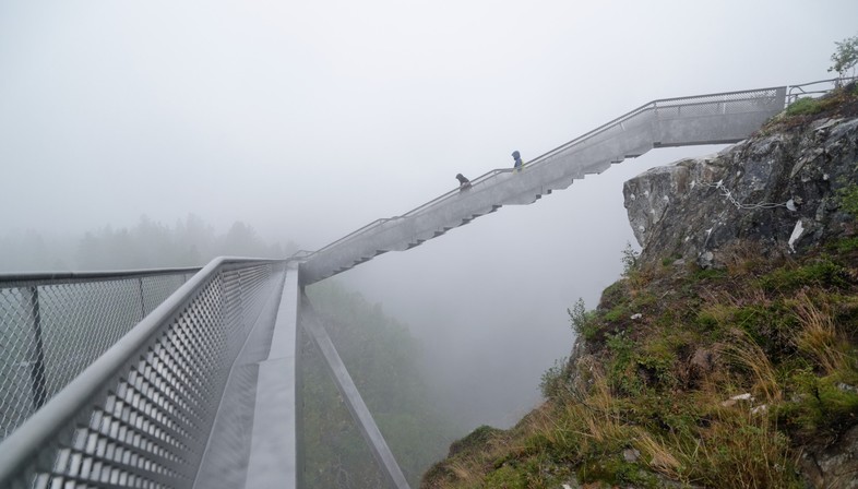 Carl-Viggo Hølmebakk designs new pedestrian bridge over the Vøringsfossen waterfall in Norway
