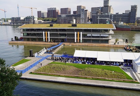 Powerhouse Company designs Floating Office Rotterdam, a climate-adaptable building
