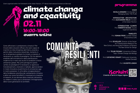 The themes of COP26 at Resilient Communities, Italian Pavilion at the Biennale di Venezia
