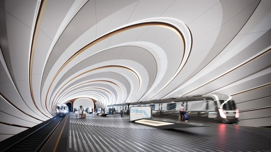 Zaha Hadid Architects new metro stations in Dnipro
