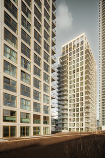 KAAN Architecten designs mid-rise towers for De Zalmhaven residential complex in Rotterdam
