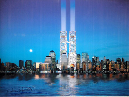 THINK Design. Perspective of World Cultural Center. World Trade Center Competiti
