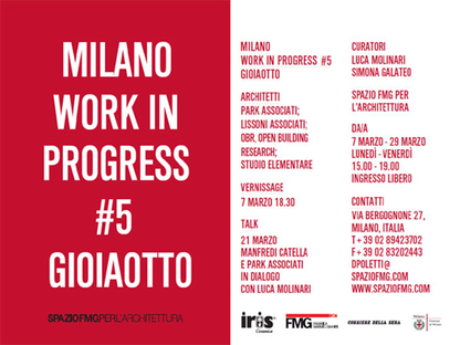 Milano Work in progress #5 Gioiaotto at SpazioFMG
