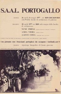 Poster for SAAL meeting in Palermo, 1977 © Emilio Battisti 1977

