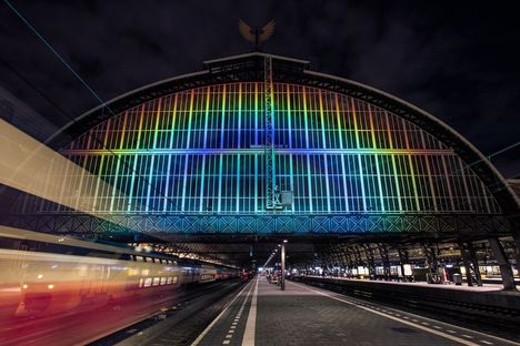 Rainbow Station at Amsterdam central station 