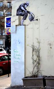 Public space and Street Art. Levalet in Paris.