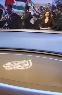 Newsroom and TV broadcasting studio for Al Jazeera Media Network in London