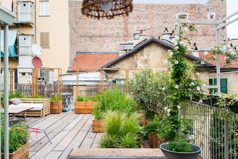Studio 999 takes a garden to the roof in Turin