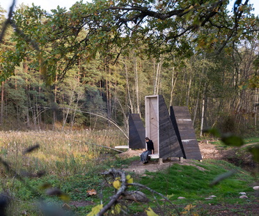 A meditation garden in the Lithuanian forest