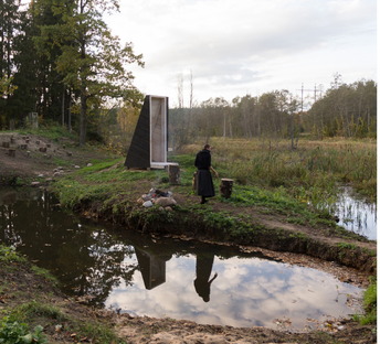 A meditation garden in the Lithuanian forest