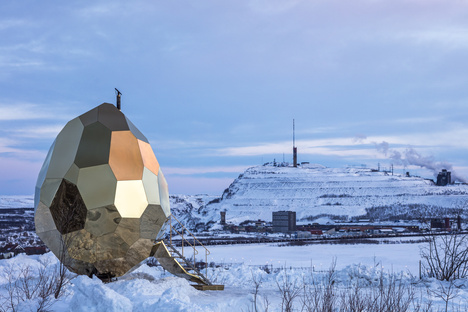 Solar Egg, a sauna for the urban transformation of Kiruna, Sweden
