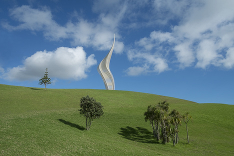 A new sculpture in Gibbs Farm Sculpture Park, New Zealand