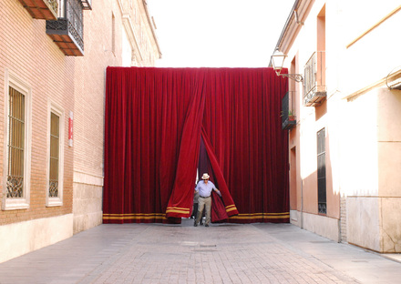 A curtain in the street, public art by mmmm...