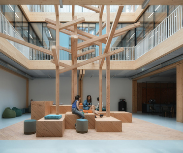Atelier YokYok designs Bois Debout, a sustainable installation
