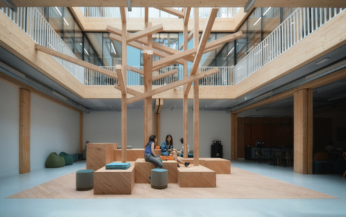 Atelier YokYok designs Bois Debout, a sustainable installation
