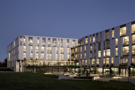 Sustainable office building designed by Hacker Architects
