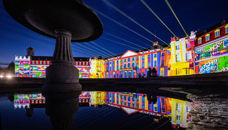 Music4Life, video mapping and music for the Schlosslichtspiele 2022 in Karlsruhe