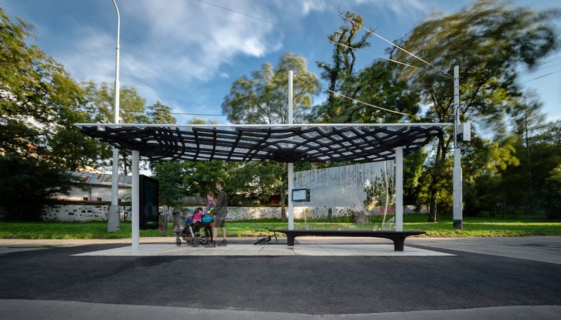 A 3D printed tram stop in Prague by So Concrete
