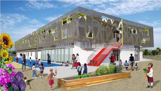 Zero net energy school building prototype for Los Angeles
