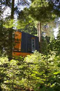 Signal Shed: a shelter in the forest.
