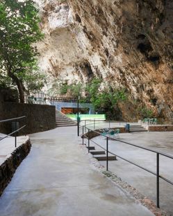Fusion of design and nature: bar in a cave, Mallorca.
