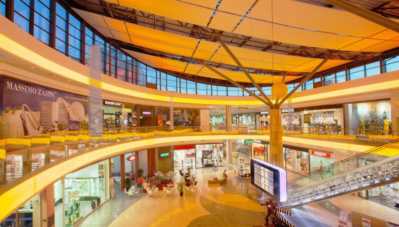 A shopping mall in Burgas, Bulgaria.
