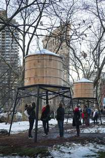 “This Land is Your Land”. Installation by Iván Navarro in Madison Square Park, NY. 
