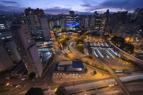 Red Bull Station in Sao Paulo, Brazil. Urban transformation.

