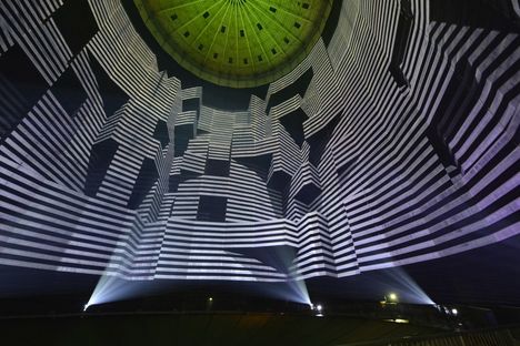 320° Licht, light installation by Urbanscreen at the Gasometer Oberhausen
