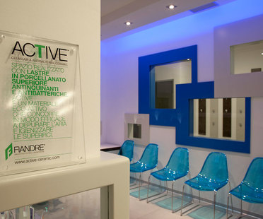Active and porcelain tiles. Health and hygiene in places for relaxation
