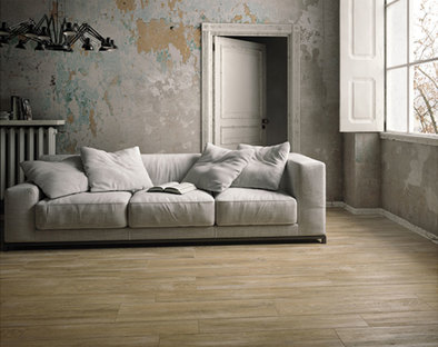 Wood-like porcelain tiles for indoor and outdoor use
