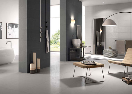 Porcelain surfaces underlining contrasts and combinations 
