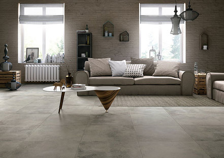 Nature and technology appear on Geologica porcelain stoneware surfaces
