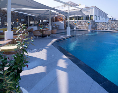Hotels and resorts in Mykonos featuring Ariostea Ultra tiles
