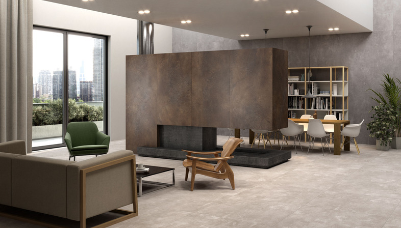 Urban Great Anthracite and Sand: new coverings in metropolitan style
