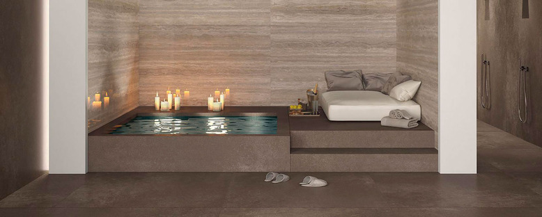Maxfine roads: porcelain stoneware large tiles for indoor and outdoor spaces