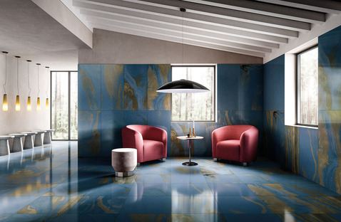 Diesel Living with Iris Ceramica: the new design effects of Cosmic Marble

