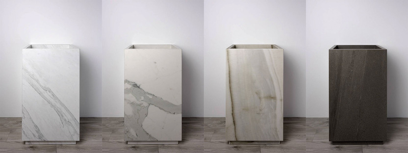 Marble, stone, resin and cement effects: ceramics from Fiandre and Aqua Maximum 
