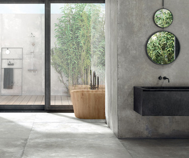 Harmony and naturalness: Maxfine Walk On and Cluster cement-effect maxi-slabs 
