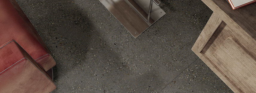 Harmony and naturalness: Maxfine Walk On and Cluster cement-effect maxi-slabs 
