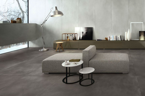Ultra Ariostea resin and cement effects: the elegance and harmony of neutral colours
